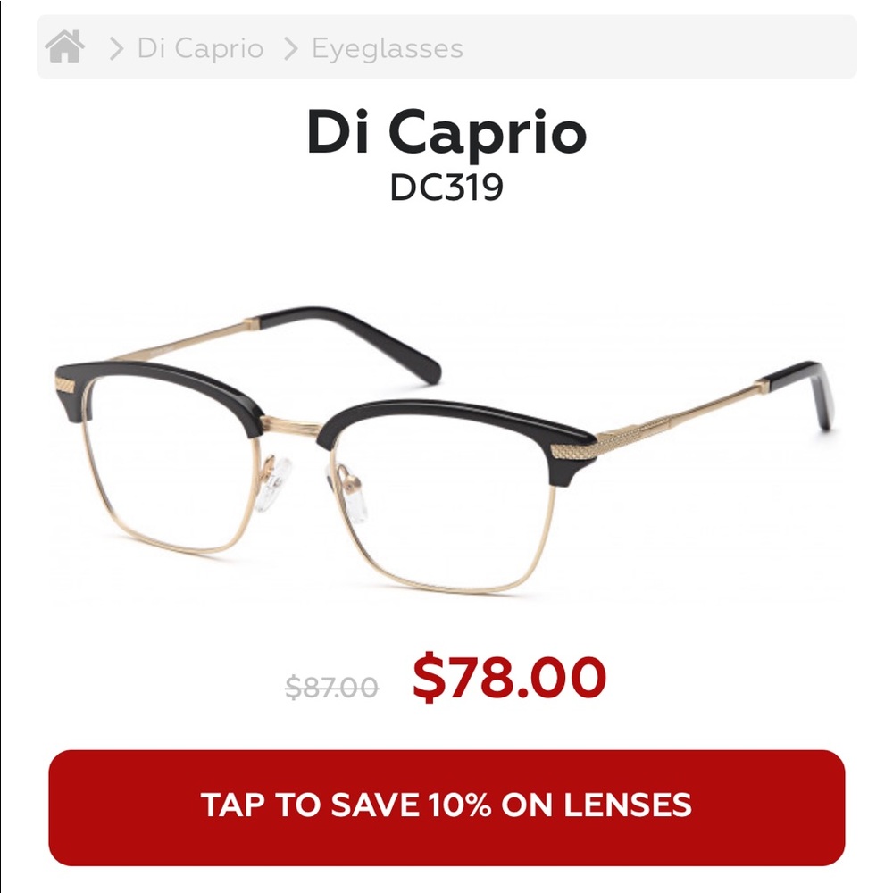 Di Caprio Glasses $50 OBO (Make an offer!) 🤓 🖤